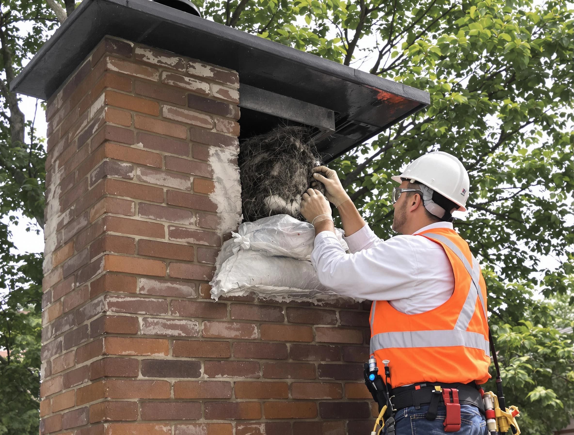 Humane removal of debris and animals by Atlantic City Chimney Sweep in Atlantic City, NJ