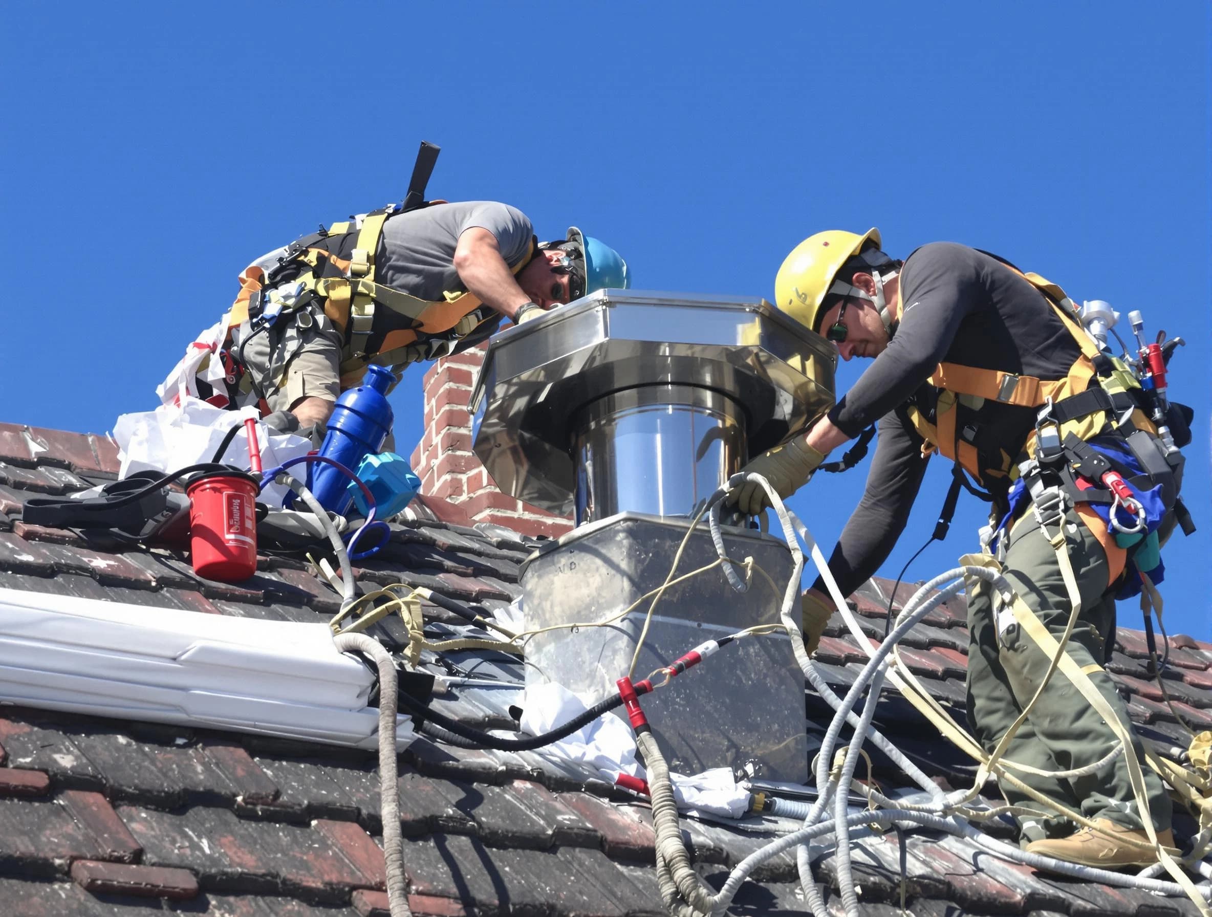 Protective chimney cap installed by Atlantic City Chimney Sweep in Atlantic City, NJ