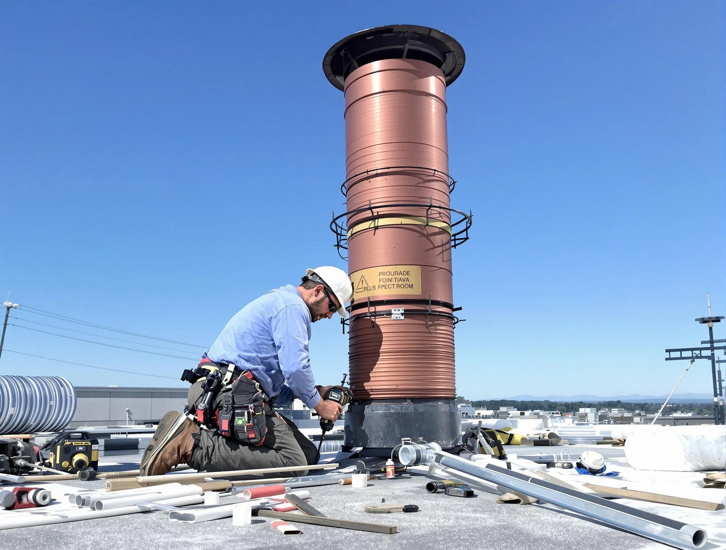 Installed chimney liner by Atlantic City Chimney Sweep in Atlantic City, NJ