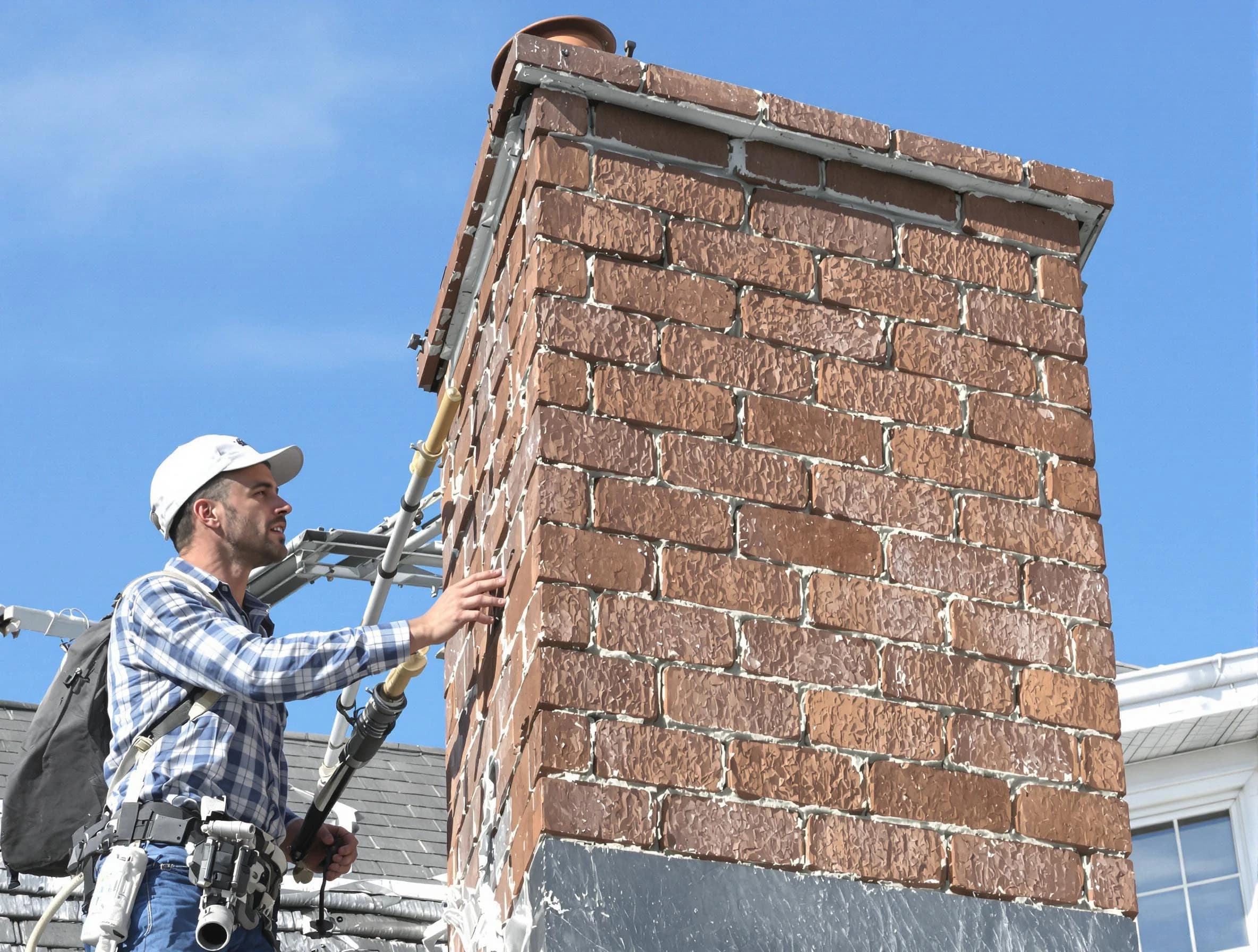 Brickwork for a chimney rebuild by Atlantic City Chimney Sweep in Atlantic City, NJ