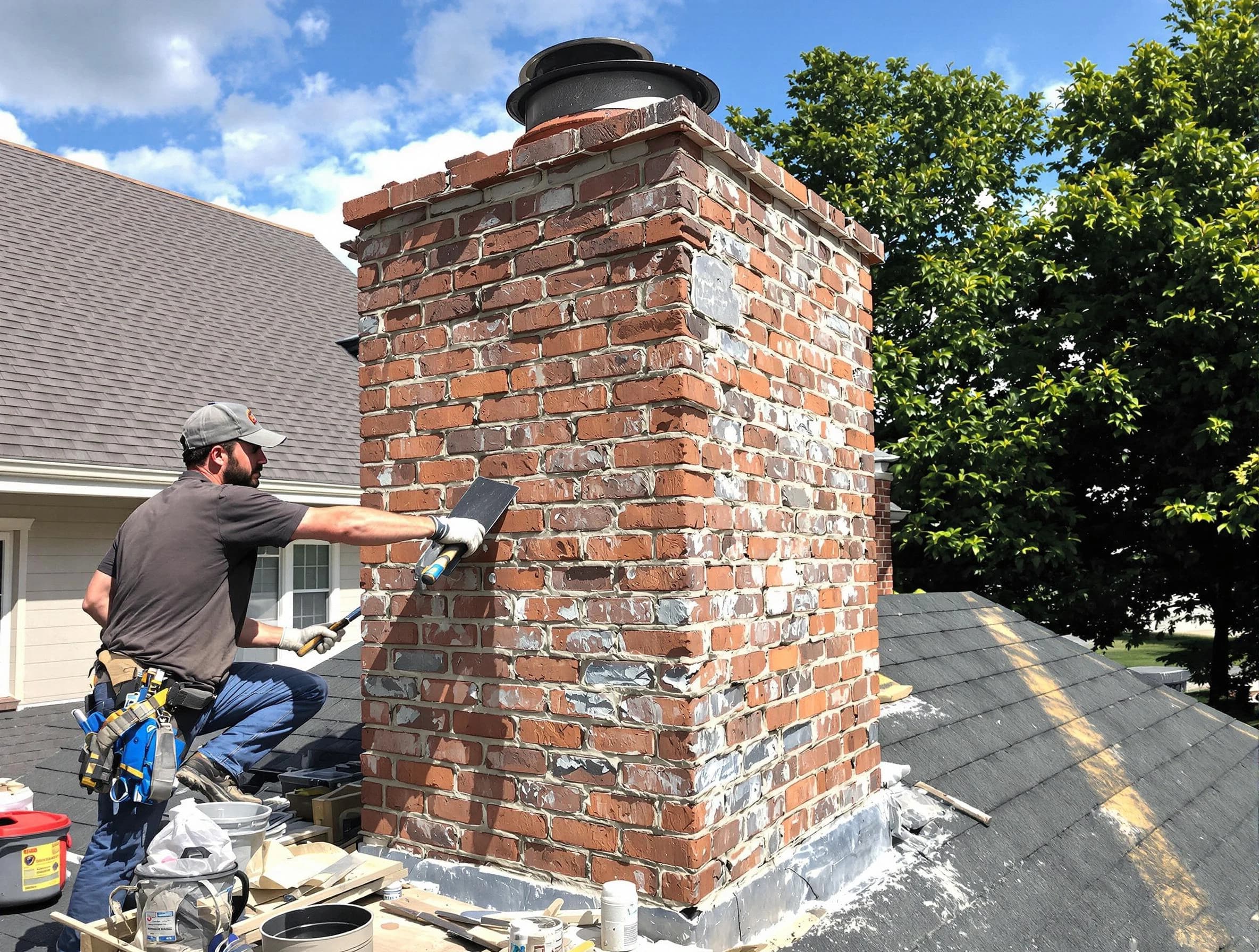 Completed chimney rebuild by Atlantic City Chimney Sweep in Atlantic City, NJ