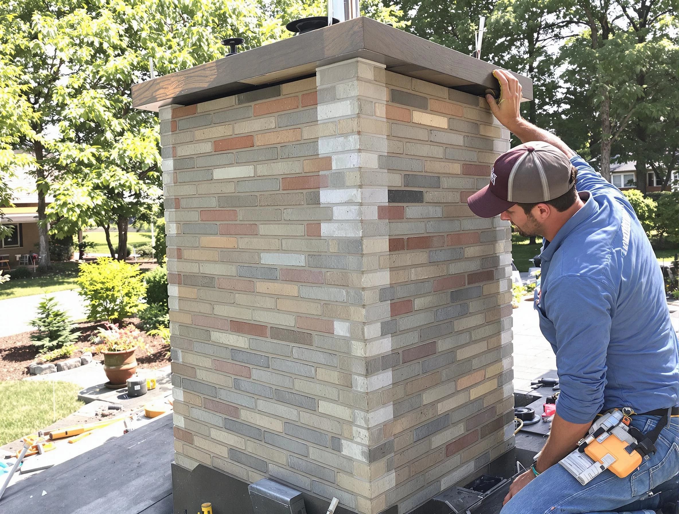 Atlantic City Chimney Sweep completing a modern chimney remodel in Atlantic City, NJ