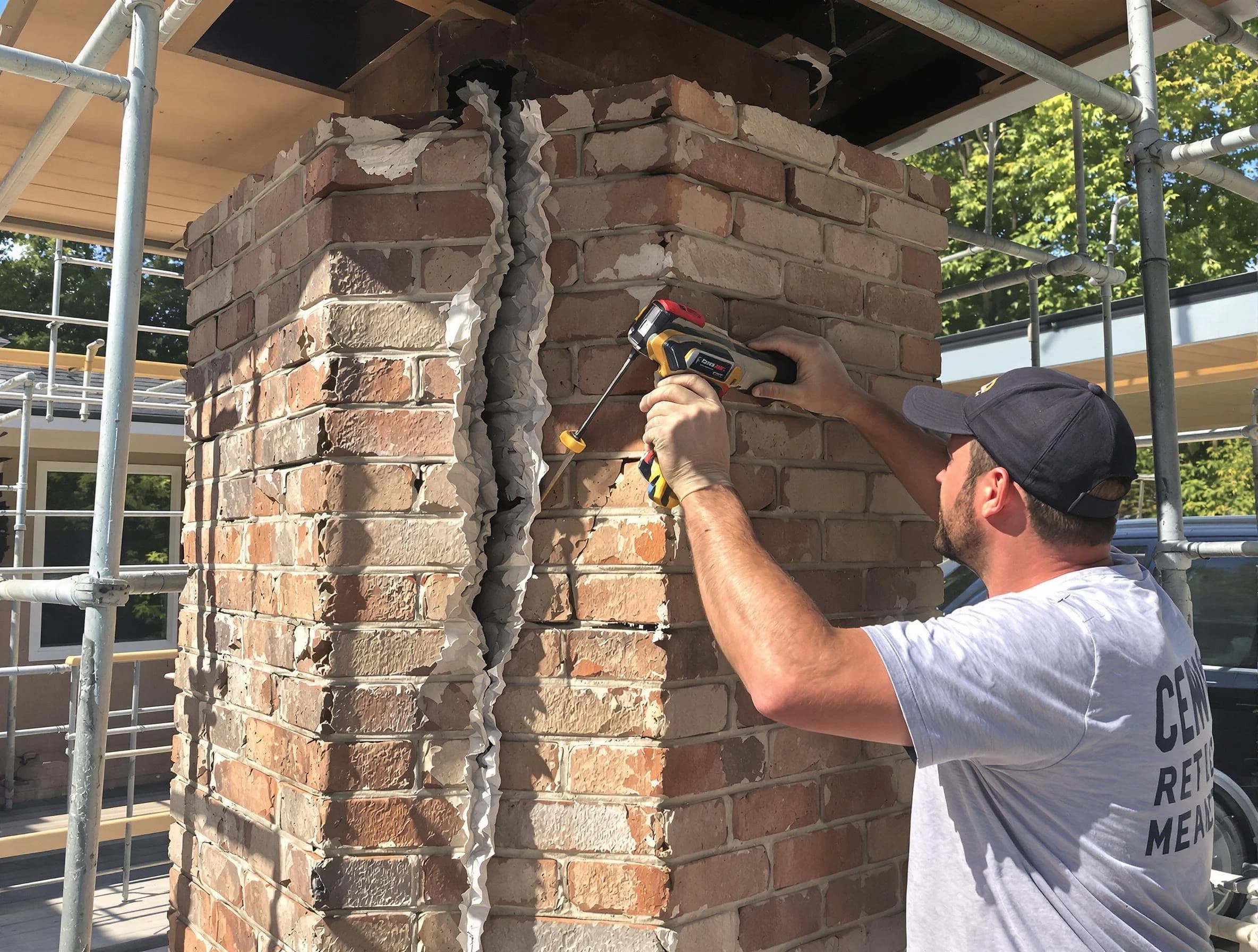 Atlantic City Chimney Sweep technician performing chimney repair in Atlantic City, NJ