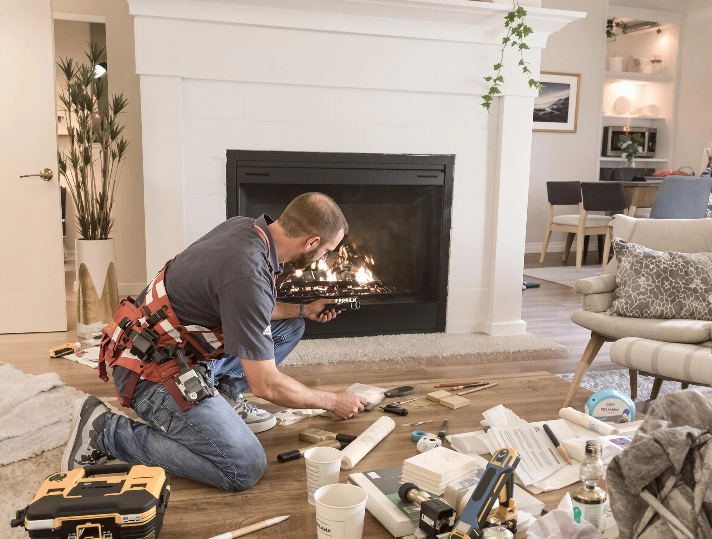 Atlantic City Chimney Sweep performing fireplace repair in Atlantic City, NJ